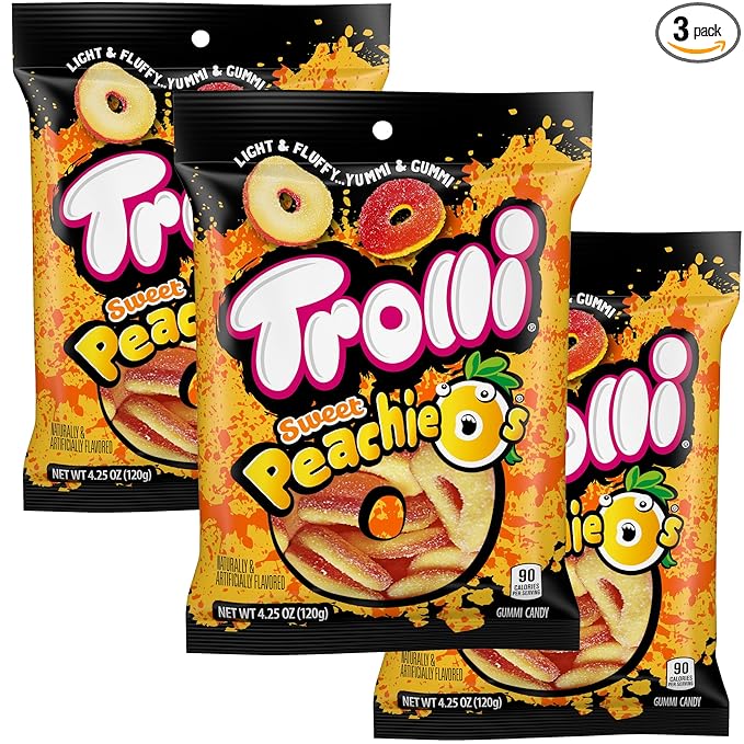 Peach Rings Sweet Peachie O's, 4.25oz Bag