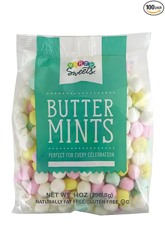 Assorted Pastel Buttermints, 14 Ounce, Appx. 100 pieces from Hospitality Mints