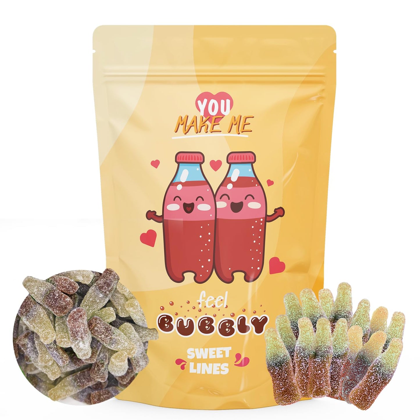 Sour gummy candy Cola Bottles 4 oz