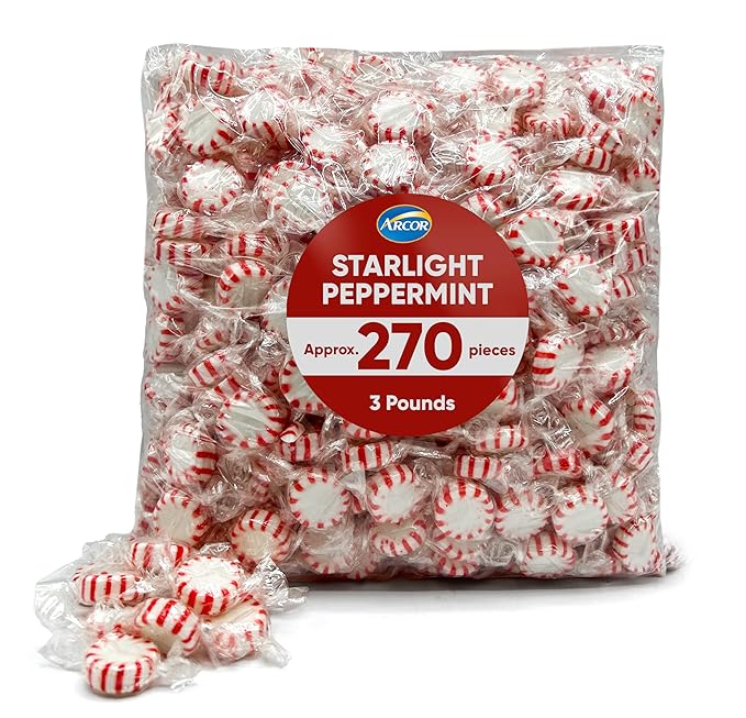 Arcor Starlight Peppermint Christmas Candy Bulk - 3 Pound