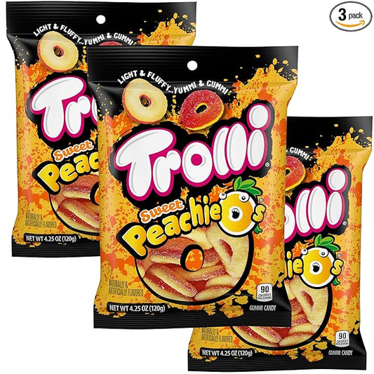Peach Rings Sweet Peachie O's, 4.25oz Bag